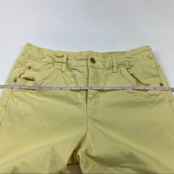 🟢 Free! Gloria Vanderbilt Skimmer Capris Yellow Size 6 - Picture 10 of 11